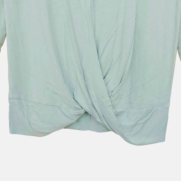 Rumi+Ryder Tee Girls Youth XL 16 Green Long Sleeve Twist Front Soft Fabric - Picture 3 of 12